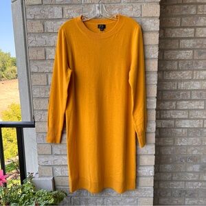 J. Crew Cashmere Long-sleeve crewneck dress